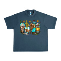 Midnight Navy cowboy coffee cups Urban Heavy Tee - Zillion Design Studio