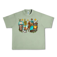 Oil Green cowboy coffee cups Urban Heavy Tee - Zillion Design Studio