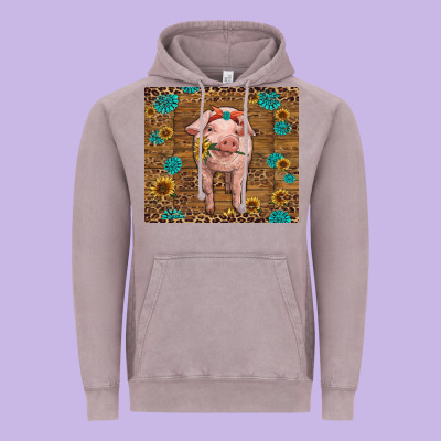 Baby Pig Vintage Hoodie Designed By Ranaportraitstore