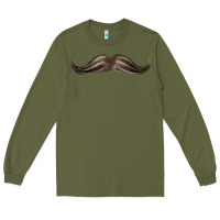Army Green brown moustache fa element Long Sleeve Tee - FaDigitalArtStudio