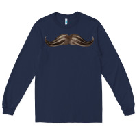 Navy brown moustache fa element Long Sleeve Tee - FaDigitalArtStudio