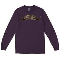 Plum brown moustache fa element Long Sleeve Tee - FaDigitalArtStudio