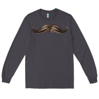 Smoke brown moustache fa element Long Sleeve Tee - FaDigitalArtStudio