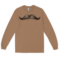 Toasted Coconut brown moustache fa element Long Sleeve Tee - FaDigitalArtStudio