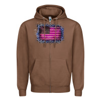 Chestnut Old Leopard American Flag Zipper Hoodie - Bettercallsaul