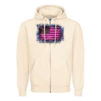 Sandshell Old Leopard American Flag Zipper Hoodie - Bettercallsaul