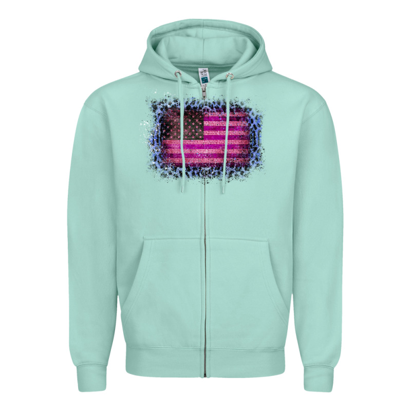 Old Leopard American Flag Zipper Hoodie by Bettercallsaul | Teevron