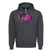 Smoke Old Leopard American Flag Zipper Hoodie - Bettercallsaul