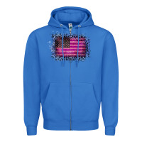True Royal Old Leopard American Flag Zipper Hoodie - Bettercallsaul