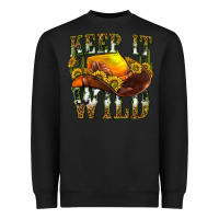 Black keep it wild western Heavyweight Sweatshirt - texasbilliewilder