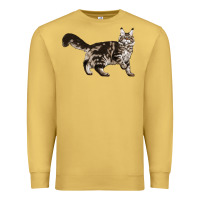 Antique Gold Maine Coon Cat Premium Sweatshirt - LillyAllenDesigns
