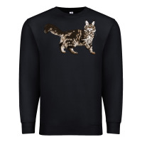 Black Maine Coon Cat Premium Sweatshirt - LillyAllenDesigns