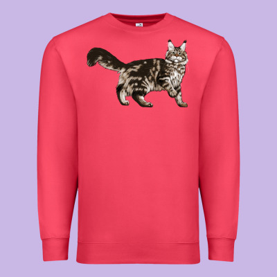 Maine Coon Cat Premium Sweatshirt Designed By Lillyallendesigns