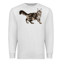 Oatmeal Heather Maine Coon Cat Premium Sweatshirt - LillyAllenDesigns