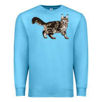 Ocean Blue Maine Coon Cat Premium Sweatshirt - LillyAllenDesigns