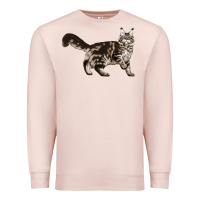 Pale Pink Maine Coon Cat Premium Sweatshirt - LillyAllenDesigns