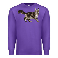 Purple Maine Coon Cat Premium Sweatshirt - LillyAllenDesigns