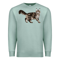 Seafoam Maine Coon Cat Premium Sweatshirt - LillyAllenDesigns