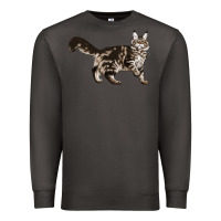 Smoke Maine Coon Cat Premium Sweatshirt - LillyAllenDesigns
