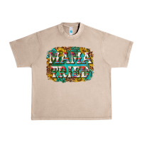 French Oak western mama tried with sunflowers and gemstone Urban Heavy Tee - texasbilliewilder