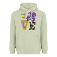 Matcha mardi gras love mask Heavyweight Hoodie - BarkalooDesign