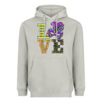 Moon Dust mardi gras love mask Heavyweight Hoodie - BarkalooDesign