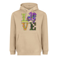 Mushroom mardi gras love mask Heavyweight Hoodie - BarkalooDesign