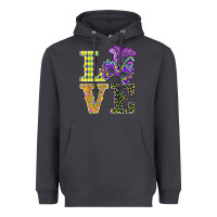 Smoke mardi gras love mask Heavyweight Hoodie - BarkalooDesign