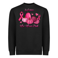 Black In October We Wear Pink Pumpkins Heavyweight Sweatshirt - RanaPortraitStore