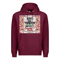 Burgundy sweet but twisted does that make me a candy cane Premium Hoodie - MaliasSmallBusiness