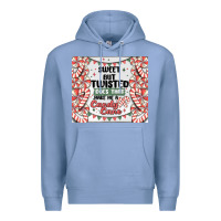Colony Blue sweet but twisted does that make me a candy cane Premium Hoodie - MaliasSmallBusiness