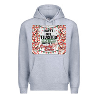 Heather Grey sweet but twisted does that make me a candy cane Premium Hoodie - MaliasSmallBusiness