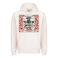 Pale Pink sweet but twisted does that make me a candy cane Premium Hoodie - MaliasSmallBusiness
