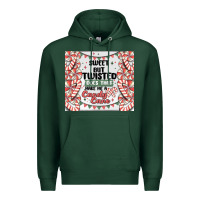 Sports Green sweet but twisted does that make me a candy cane Premium Hoodie - MaliasSmallBusiness