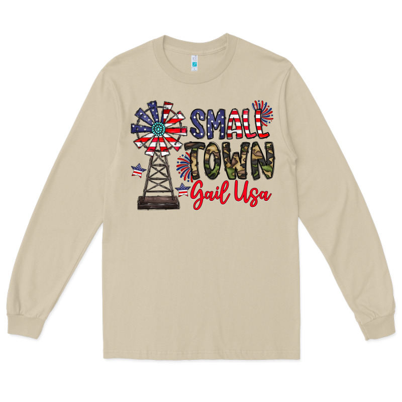 Small Town Gail Usa Long Sleeve Tee by CowhideDigitalArt | Teevron