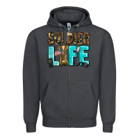 Smoke soldier  life Zipper Hoodie - AdoDesignShop