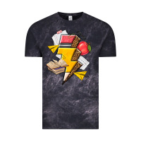 Cloud Black teacher lightning bolt Vintage Tee - texasbilliewilder