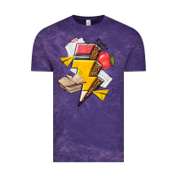 Cloud Purple teacher lightning bolt Vintage Tee - texasbilliewilder