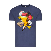 Vintage Denim teacher lightning bolt Vintage Tee - texasbilliewilder