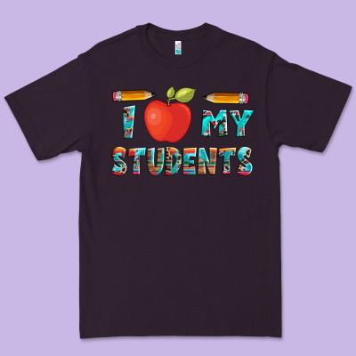I Love My Students With Pen And Premium Tee Designed By Artiststas