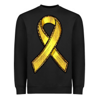 Black Gold Cancer ribbon Heavyweight Sweatshirt - RanaPortraitStore