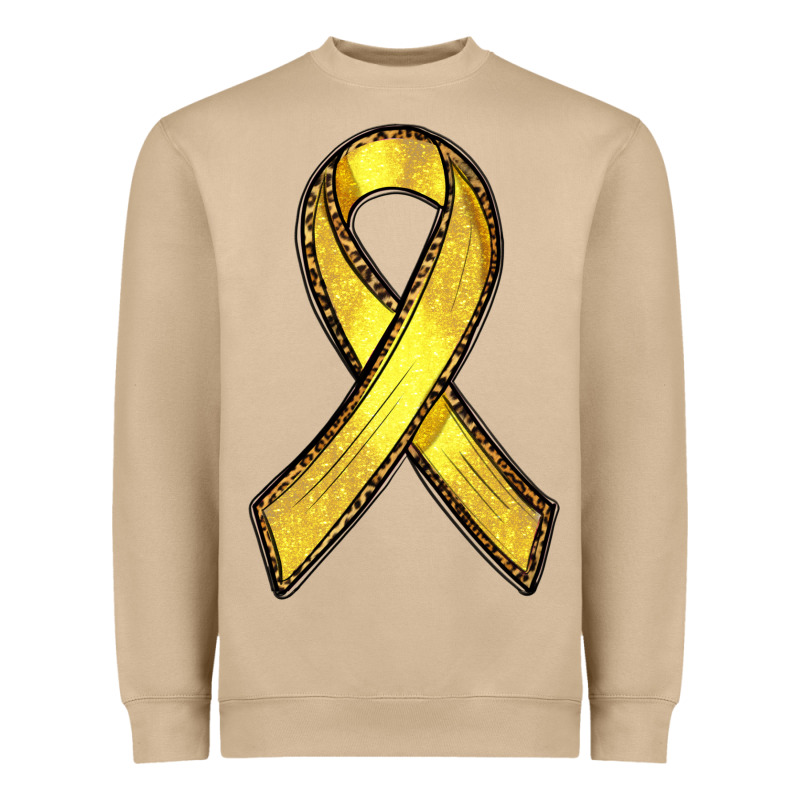 Gold Cancer Ribbon Heavyweight Sweatshirt by RanaPortraitStore | Teevron