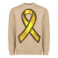 Mushroom Gold Cancer ribbon Heavyweight Sweatshirt - RanaPortraitStore
