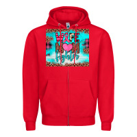 Red wife mom fighter tumbler Zipper Hoodie - JahusDesignShop