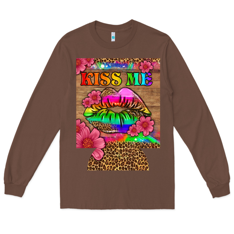 Lgbtq Kiss Me  Can Cooler Long Sleeve Tee by HRA Design Shop | Teevron