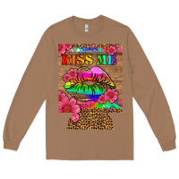 Toasted Coconut lgbtq kiss me  can cooler Long Sleeve Tee - HRA Design Shop