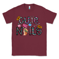 Burgundy cute nails Classic Tee - CowhideDigitalArt