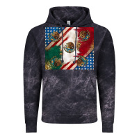 Cloud Black American with mexican flag Vintage Hoodie - RanaPortraitStore