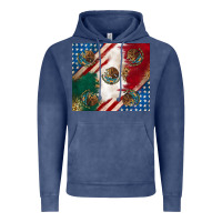 Vintage Denim American with mexican flag Vintage Hoodie - RanaPortraitStore