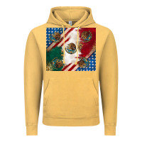 Vintage Mustard American with mexican flag Vintage Hoodie - RanaPortraitStore